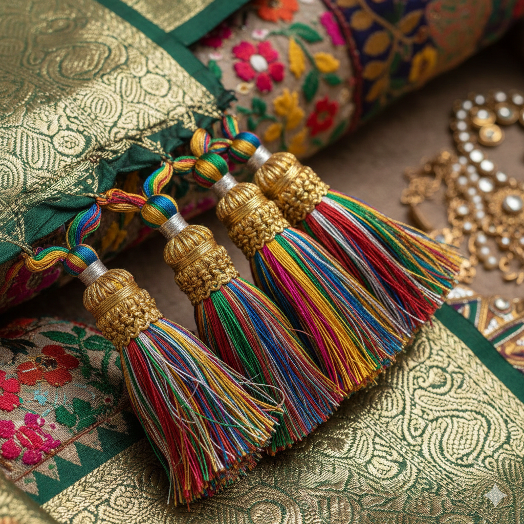 Tassles by Shades Of Benares - banarasi - banarasi saree shop - banarasi saree manufacturers - banarasi saree wholesale - banaraasi sarees - banarasi sari - banarasi saris