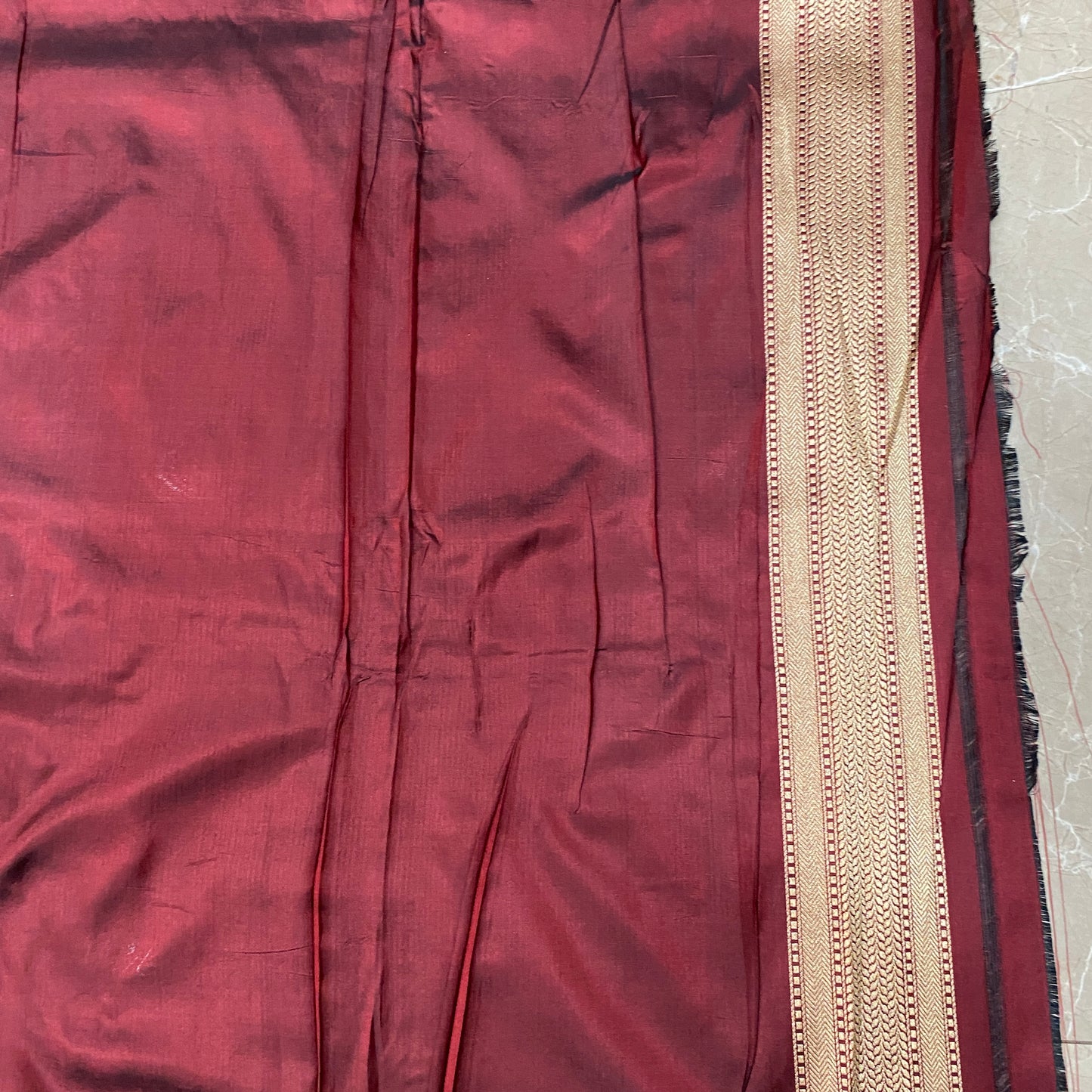 Royal Heritage — Maroon Pure Silk Banarasi Saree with All Over Patola Weave by Shades Of Banaras - banarasi - banarasi saree shop - banarasi saree manufacturers - banarasi saree wholesale - banaraasi sarees