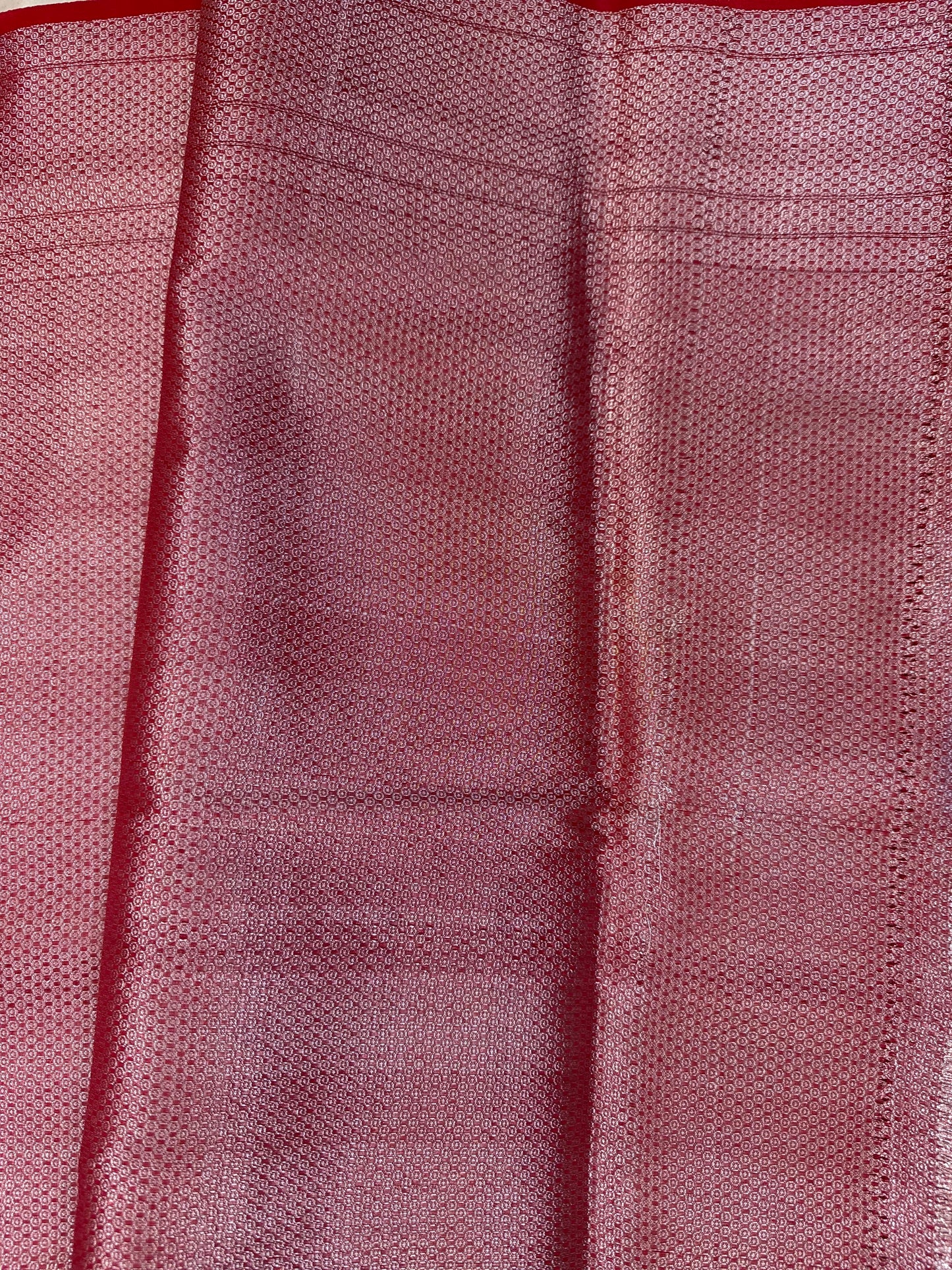 Red Pure Chiffon Banarasi Saree with Silver Zari Butis by Shades Of Benares - banarasi - banarasi saree shop - banarasi saree manufacturers - banarasi saree wholesale - banaraasi sarees