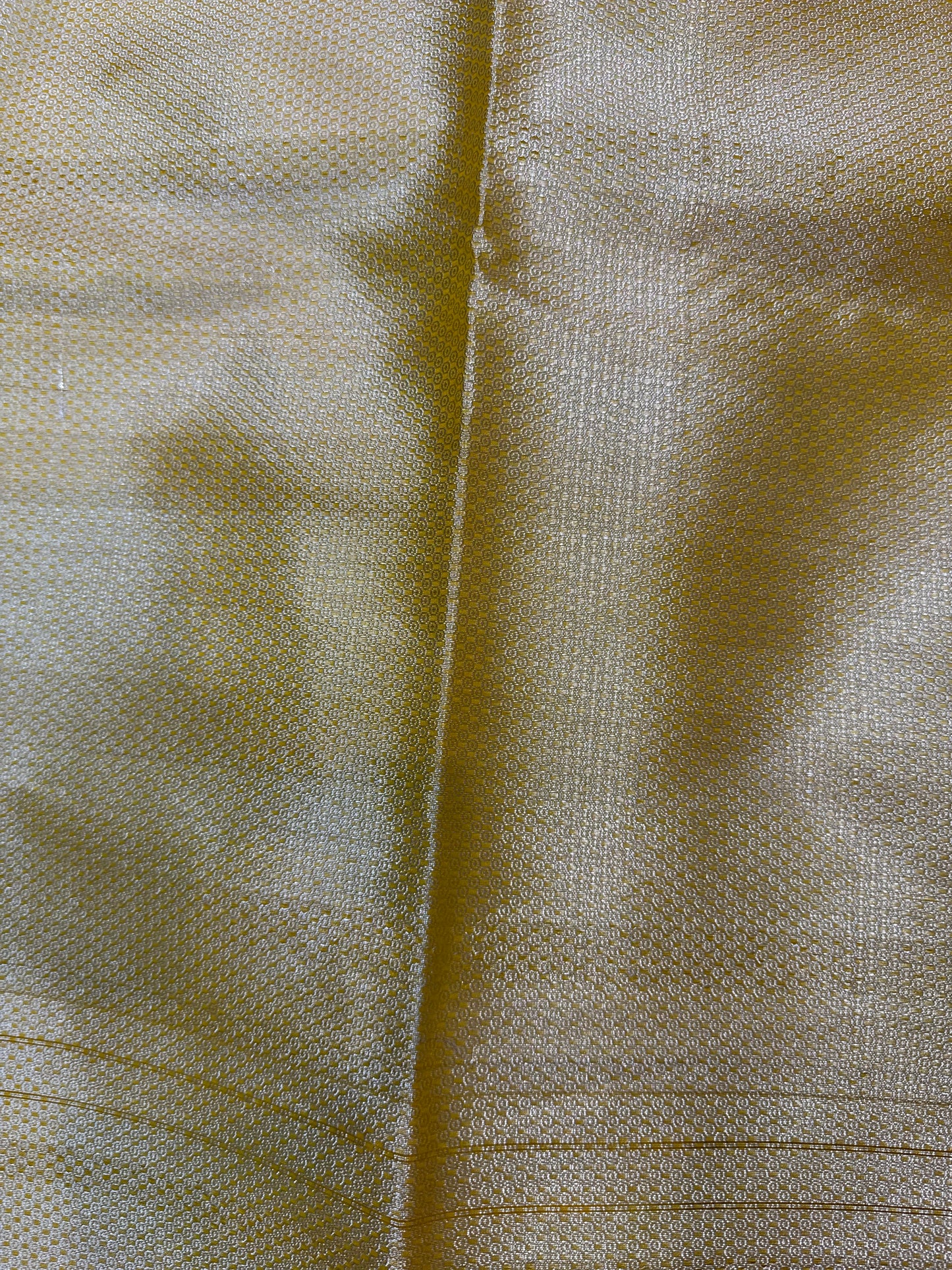 Yellow Chiffon Banarasi Saree with Silver Zari Butis by Shades Of Benares - banarasi - banarasi saree shop - banarasi saree manufacturers - banarasi saree wholesale - banaraasi sarees