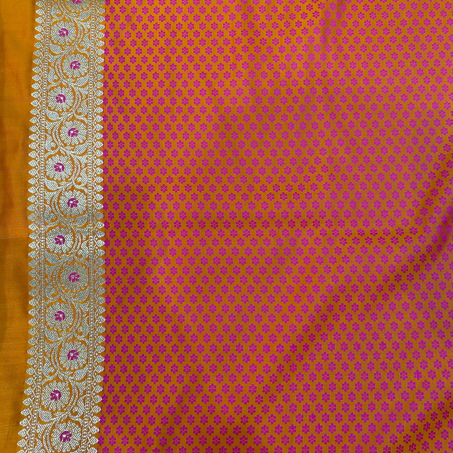 Gulnaar Sunset Couture — Luxe Silk Banarasi Saree by Shades Of Banaras - banarasi - banarasi saree shop - banarasi saree manufacturers - banarasi saree wholesale - banaraasi sarees