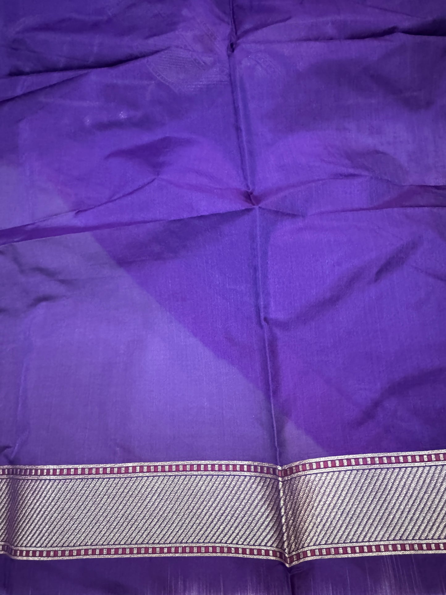 Purple Pure Cotton Handloom Banarasi Saree with All-Over Handwoven Work by Shades Of Benares - banarasi - banarasi saree shop - banarasi saree manufacturers - banarasi saree wholesale - banaraasi sarees