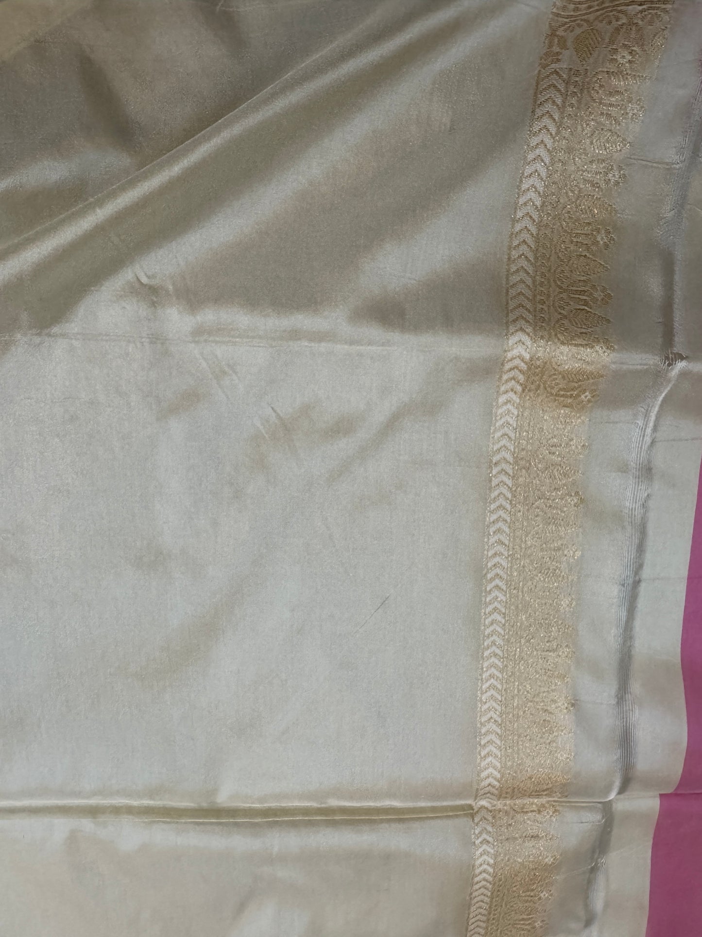 White Pure Cotton Handloom Banarasi Saree with All-Over Handwoven Work by Shades Of Benares - banarasi - banarasi saree shop - banarasi saree manufacturers - banarasi saree wholesale - banaraasi sarees