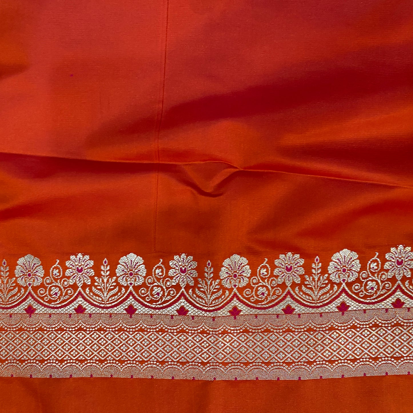 Peach Ember Luxe Couture Pure Silk Banarasi Saree
