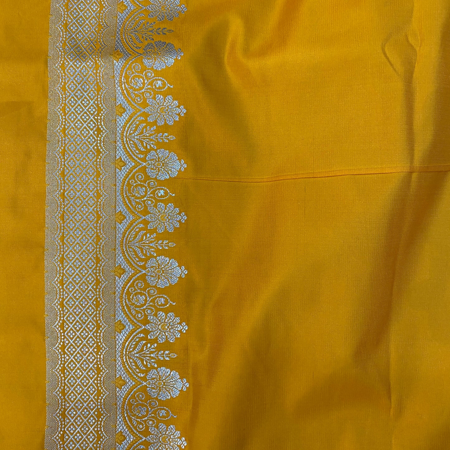 Saffron Lumière Luxe Couture Pure Silk Banarasi Saree