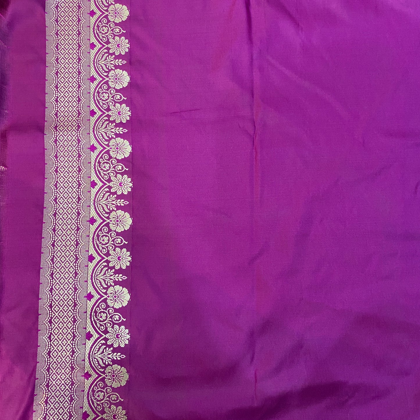 Imperial Violet Luxe Couture Pure Silk Banarasi Saree