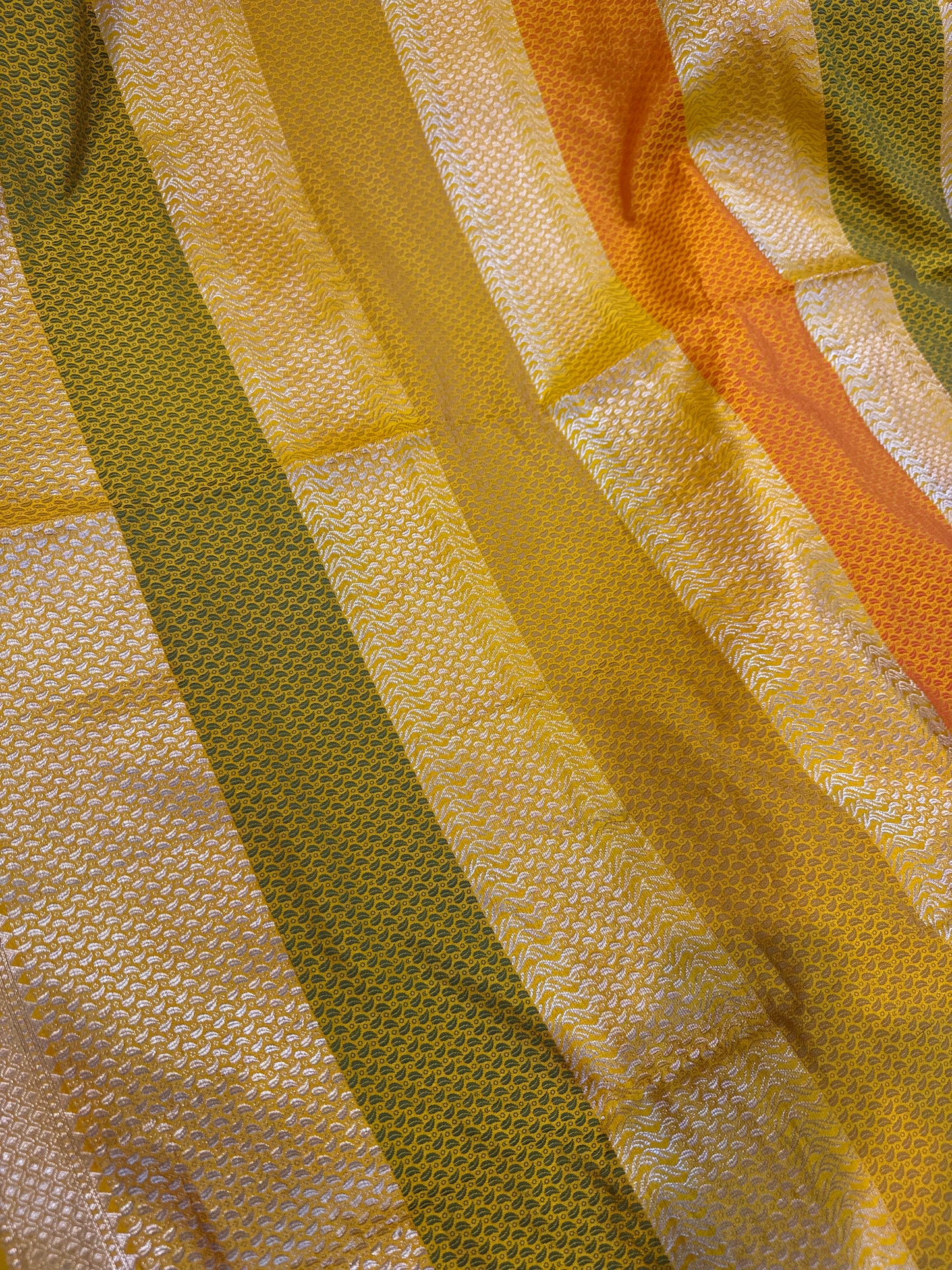 Yellow Summer Silk Handloom Banarasi Saree with All Over Weave by Shades Of Benares - banarasi - banarasi saree shop - banarasi saree manufacturers - banarasi saree wholesale - banaraasi sarees