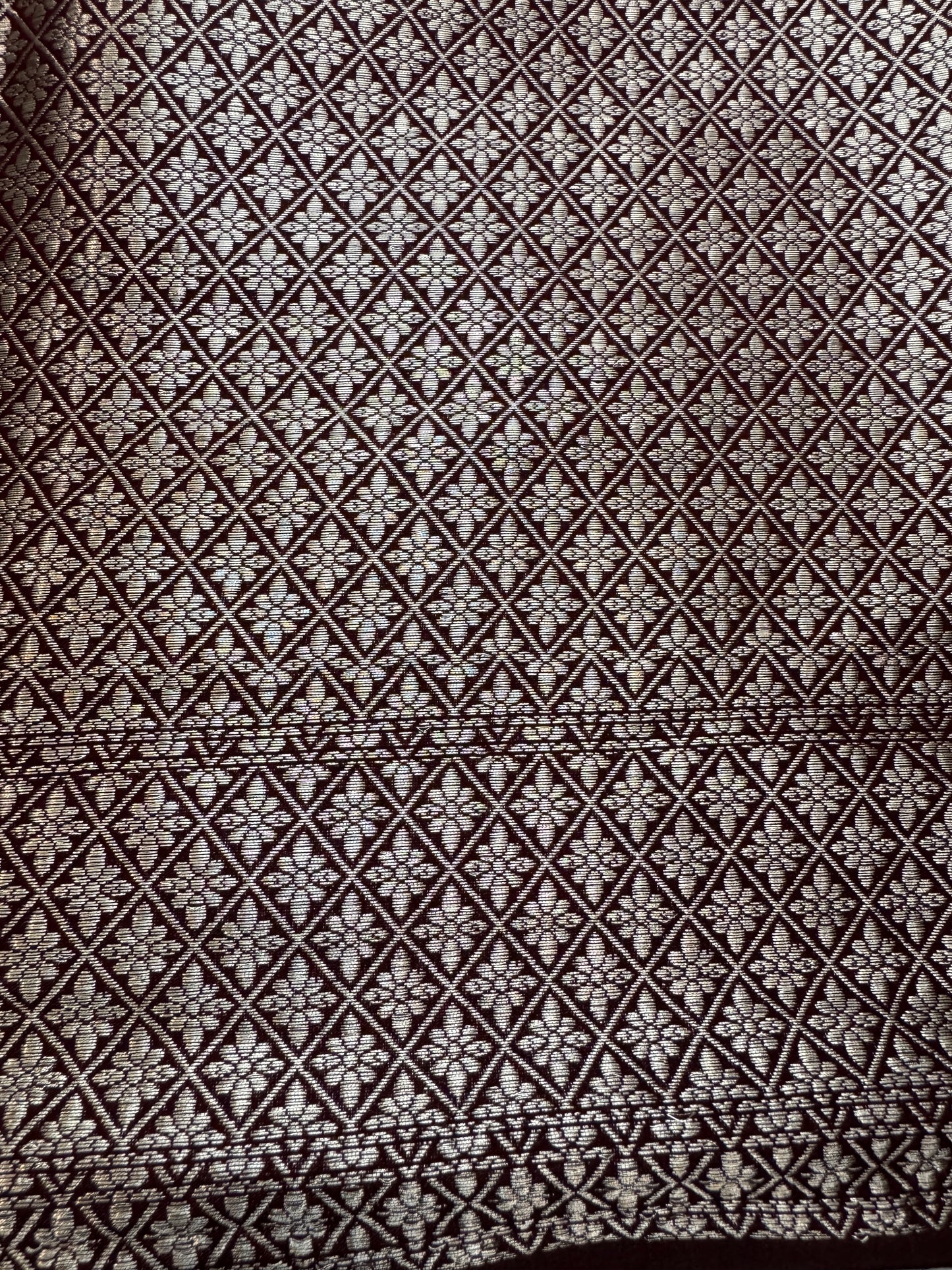 Wine Pure Dupion Silk Handloom Banarasi Saree with Minakari Butis by Shades Of Benares - banarasi - banarasi saree shop - banarasi saree manufacturers - banarasi saree wholesale - banaraasi sarees