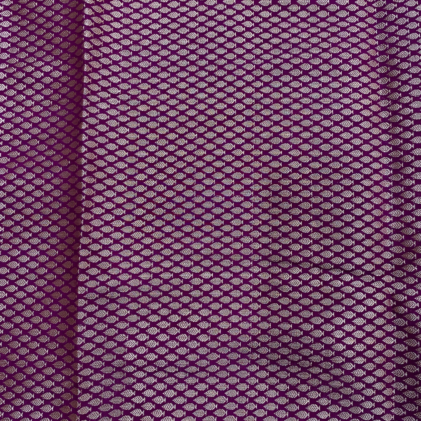 Royal Purple Handwoven Zari Stripe Luxe Banarasi Saree