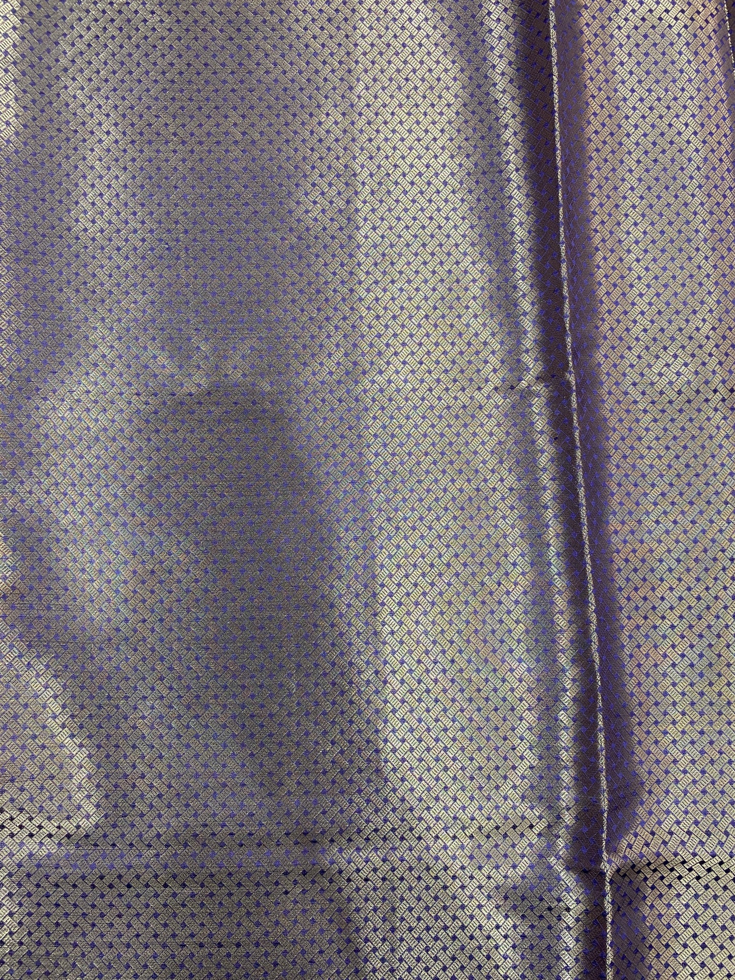The Lavender Bella Luxe: Pure Dupion Silk Banarasi Saree in Sona Rupa Jaal