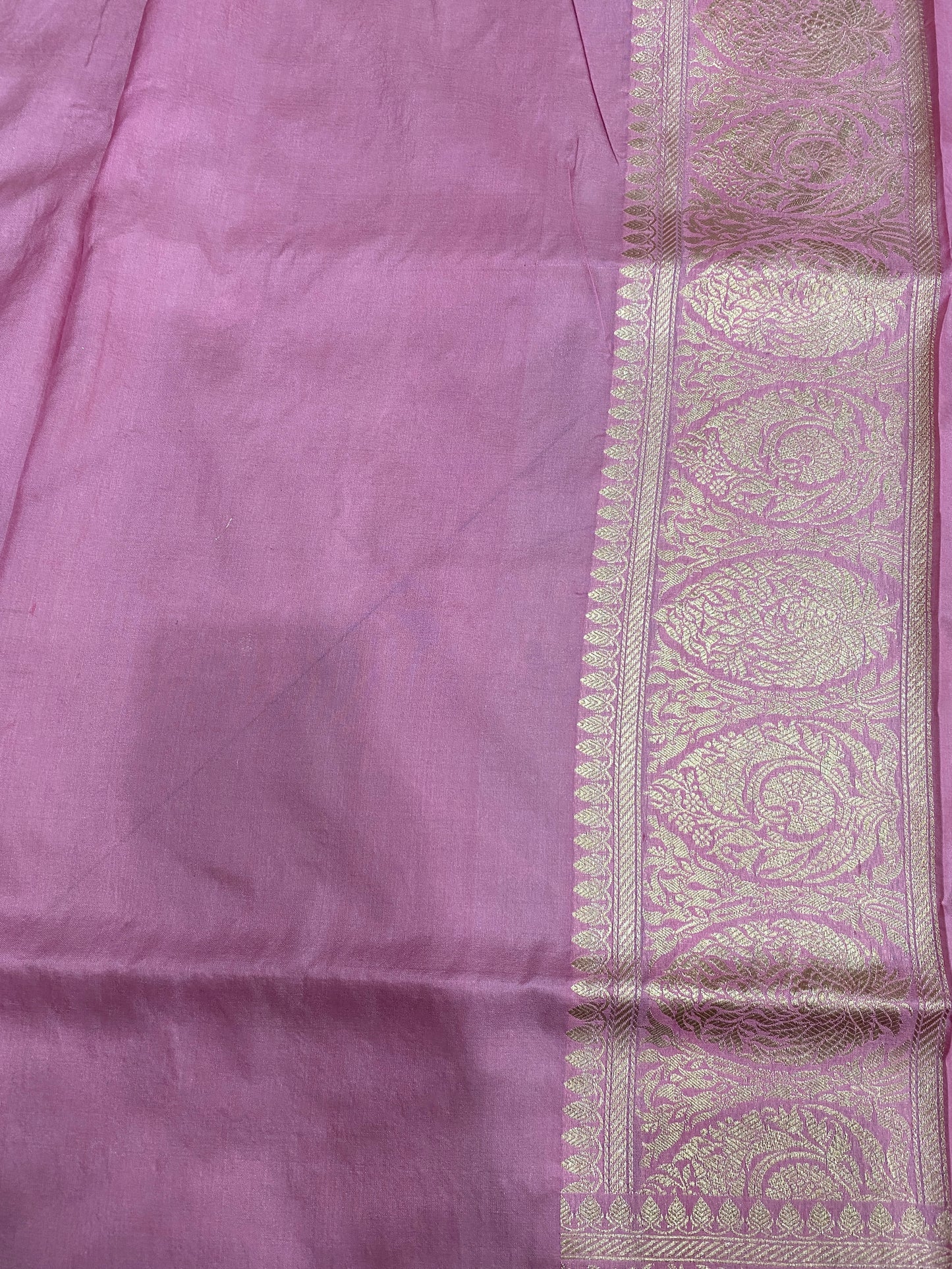 La Splendida Couture: Pink Pure Silk Banarasi Saree in All-Over Meenakari Jaal