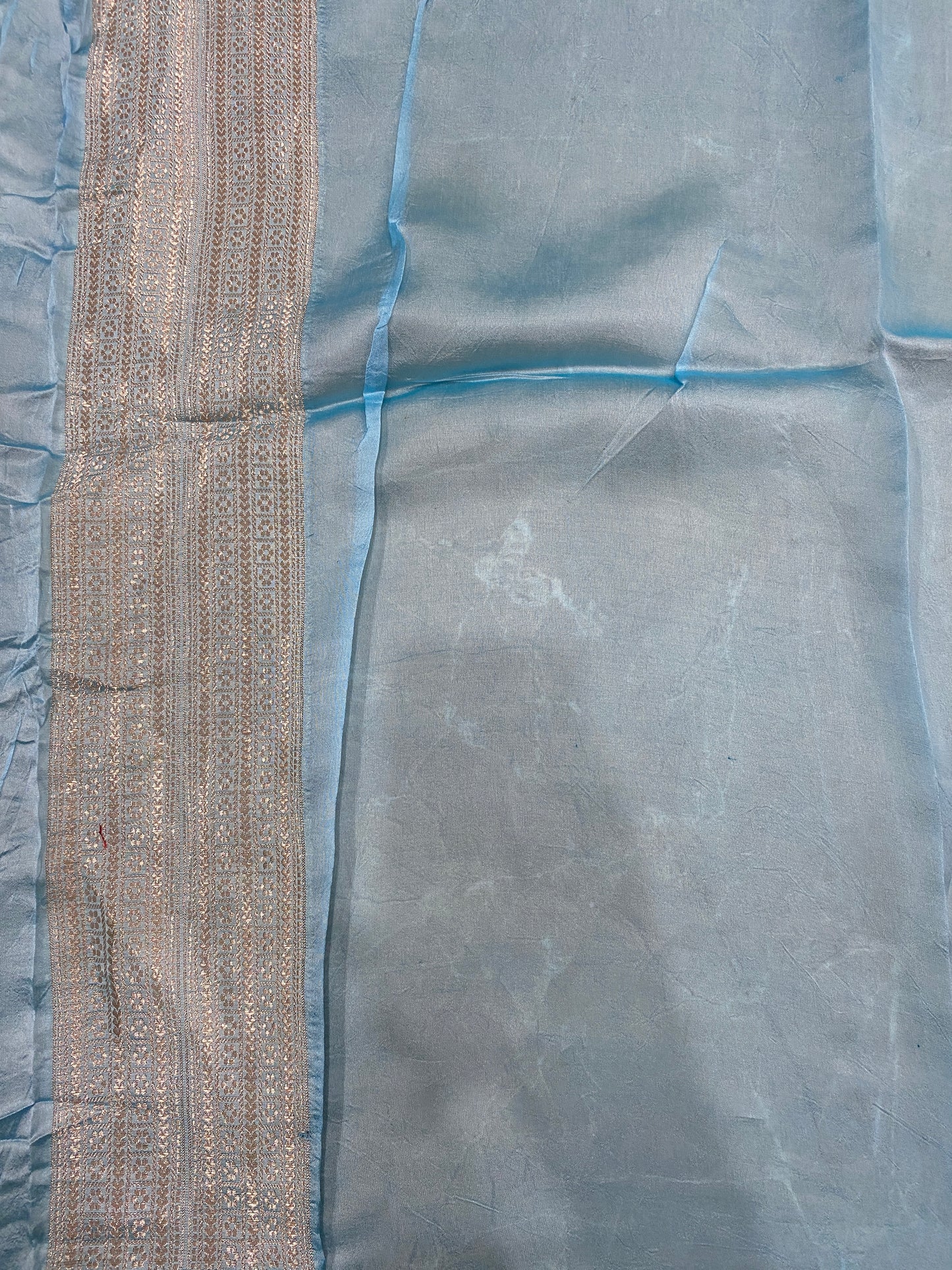 Blu Dolce Cutwork Butis Couture Pure Cotton Silk Banarasi Saree