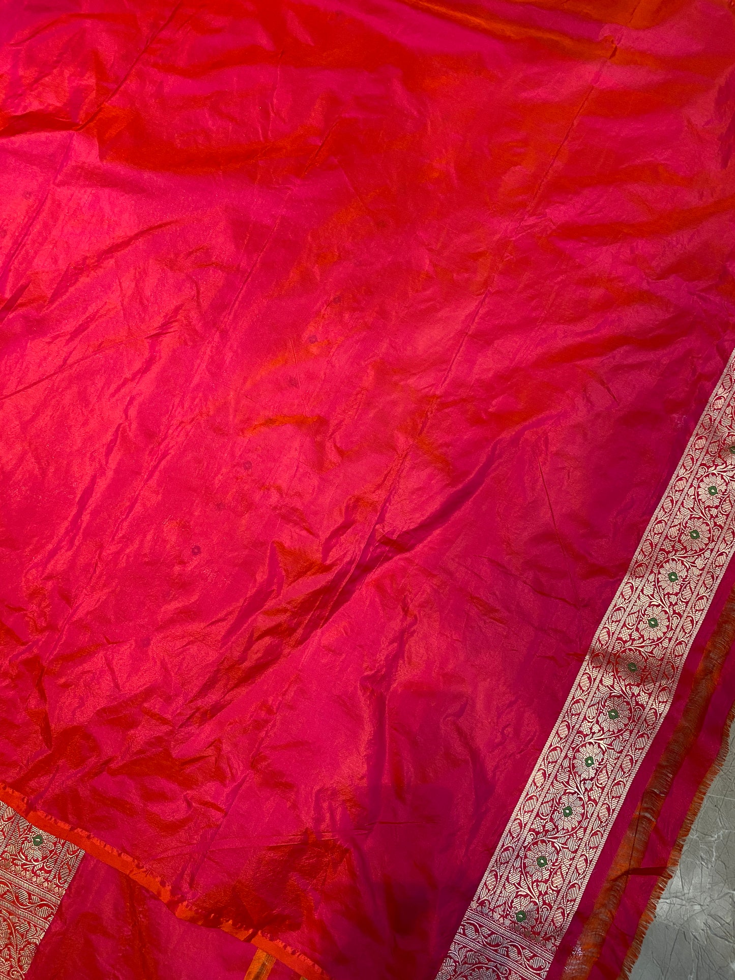 Rani Pink Pure Silk Banarasi Saree with Handwoven Jaal Work by Shades Of Benares - banarasi - banarasi saree shop - banarasi saree manufacturers - banarasi saree wholesale - banaraasi sarees