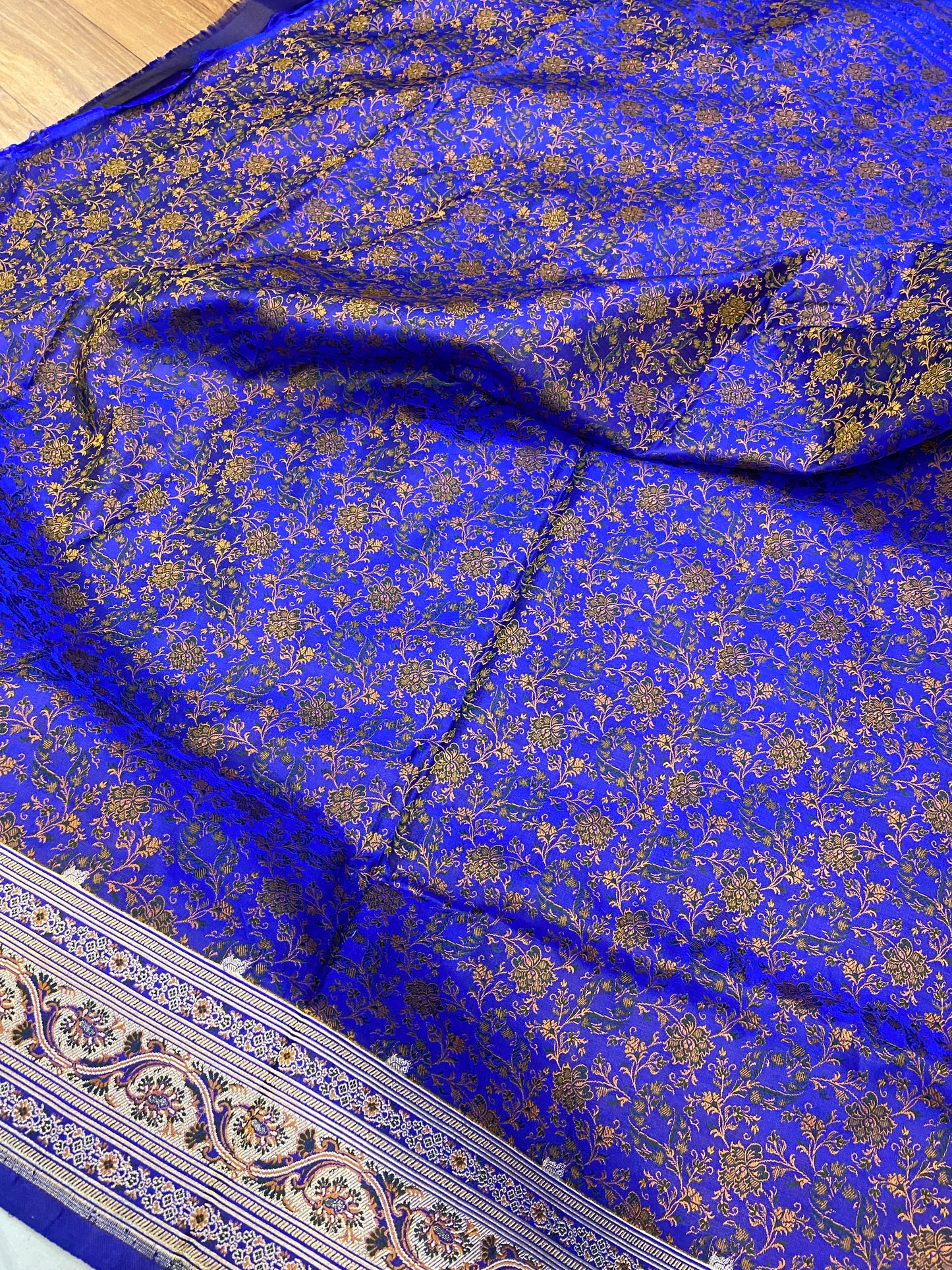 Royal Blue Pure Silk Jaamewar Designer Banarasi Saree by Shades Of Benares - banarasi - banarasi saree shop - banarasi saree manufacturers - banarasi saree wholesale - banaraasi sarees