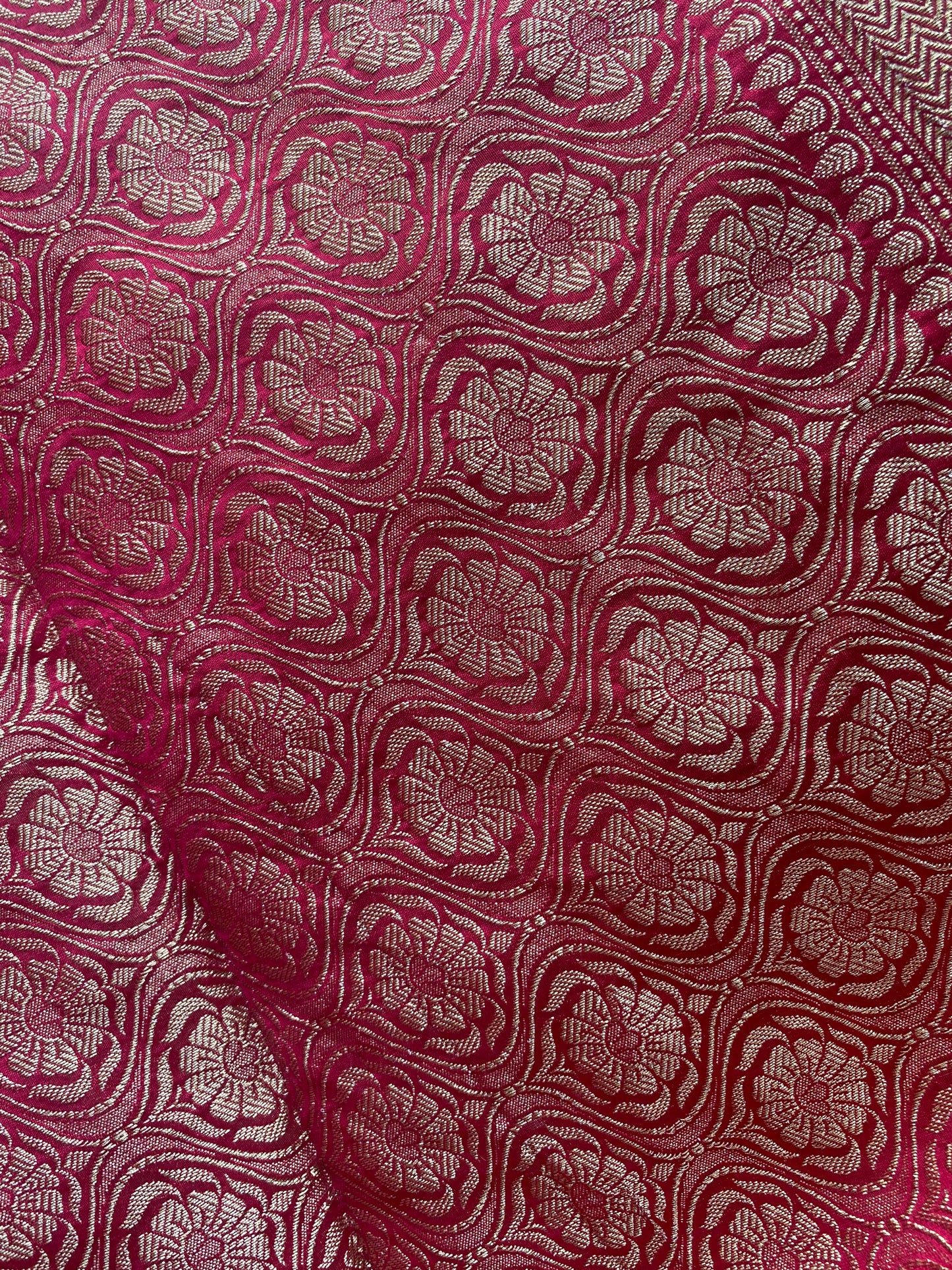 Pink Handloom Pure Chanderi Silk Banarasi Saree With Zari Butis & Brocade Blouse by Shades Of Banaras - banarasi - banarasi saree shop - banarasi saree manufacturers - banarasi saree wholesale - banaraasi sarees