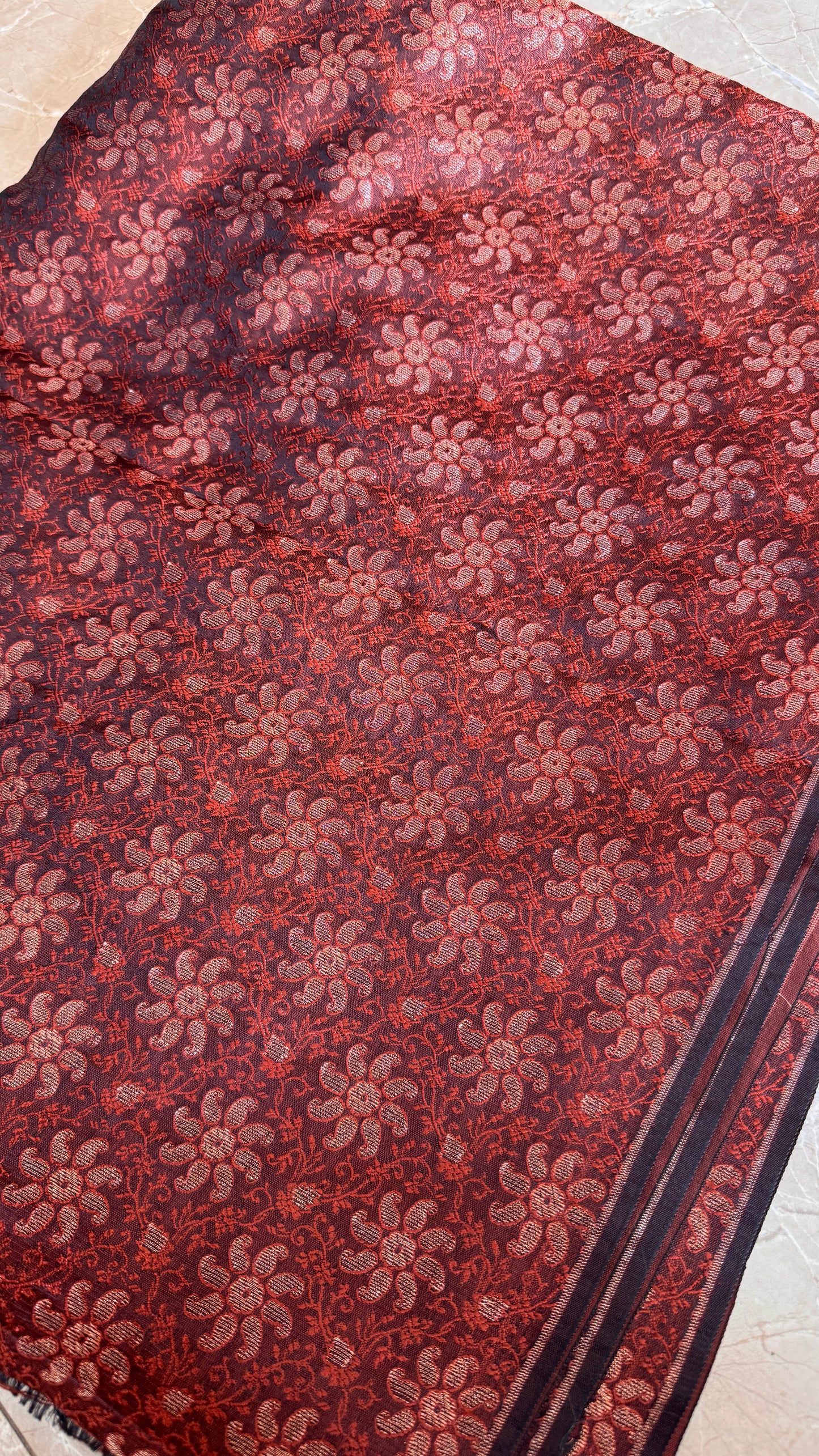 Royal Maroon Tanchui Brocade: A Couture Heritage Silk (By Meter) by Shades Of Banaras - banarasi - banarasi saree shop - banarasi saree manufacturers - banarasi saree wholesale - banaraasi sarees - banarasi sari - banarasi saris