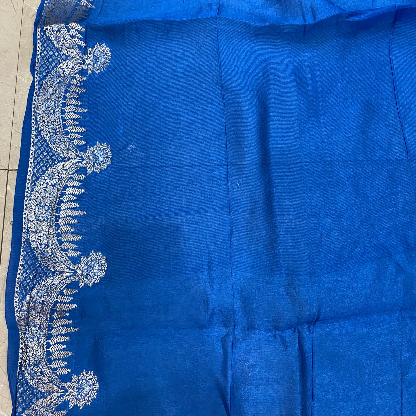 Classic Blue Pure Cotton Silk Banarasi Saree by Shades Of Banaras - banarasi - banarasi saree shop - banarasi saree manufacturers - banarasi saree wholesale - banaraasi sarees