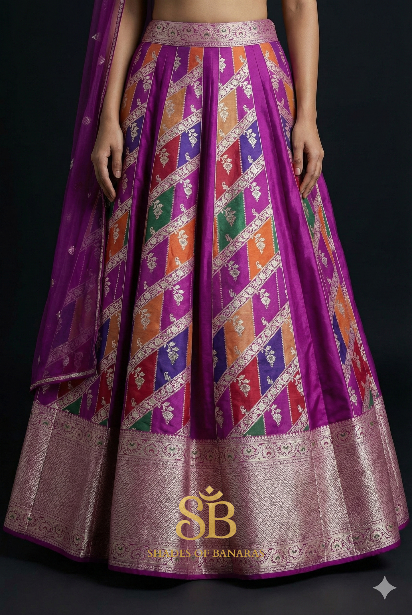 Magenta Majesty Luxe Couture Banarasi Lehenga — Rangkaat Royal Edit by Shades Of Banaras - banarasi - banarasi saree shop - banarasi saree manufacturers - banarasi saree wholesale - banaraasi sarees
