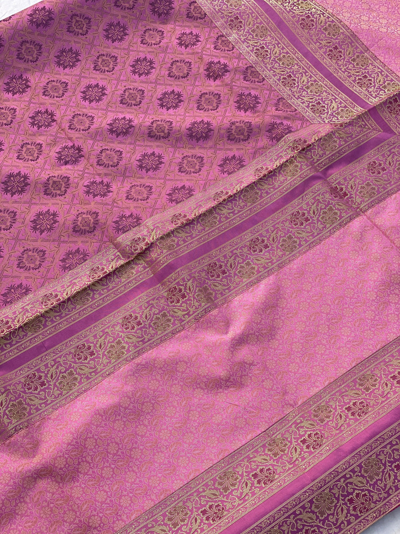 Pure Banarasi Dupion Silk Bedcover (Bj02) - Shades Of Benares