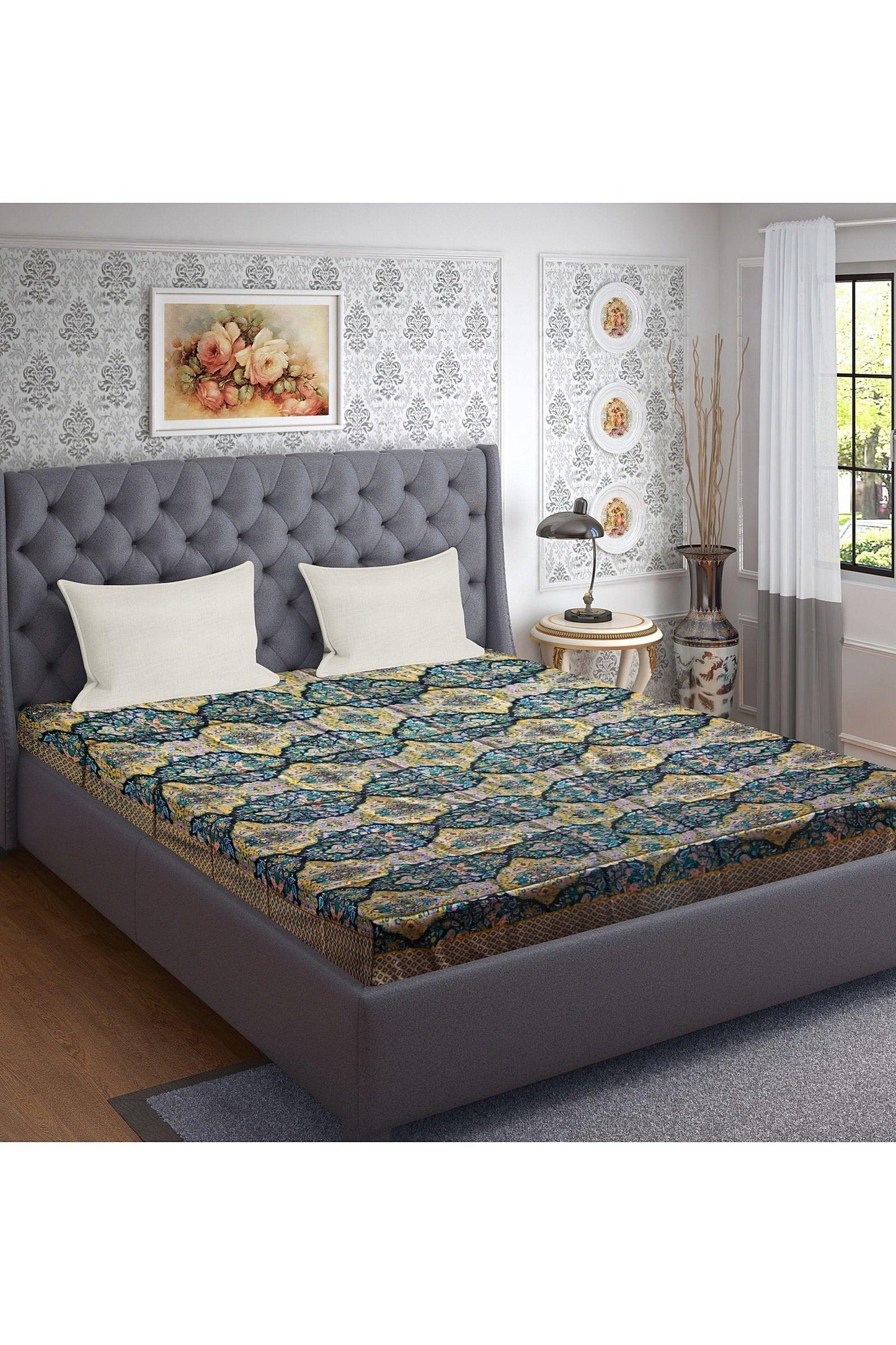 Pure Banarasi Katan silk bed spreads_CT1 by Shades Of Benares - banarasi - banarasi saree shop - banarasi saree manufacturers - banarasi saree wholesale - banaraasi sarees