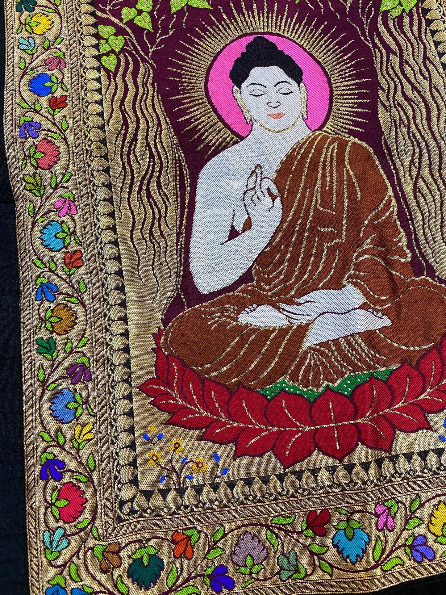 Pure Banarasi Silk Tapestry/Wallhanging-IPCX1 by Shades Of Benares - banarasi - banarasi saree shop - banarasi saree manufacturers - banarasi saree wholesale - banaraasi sarees