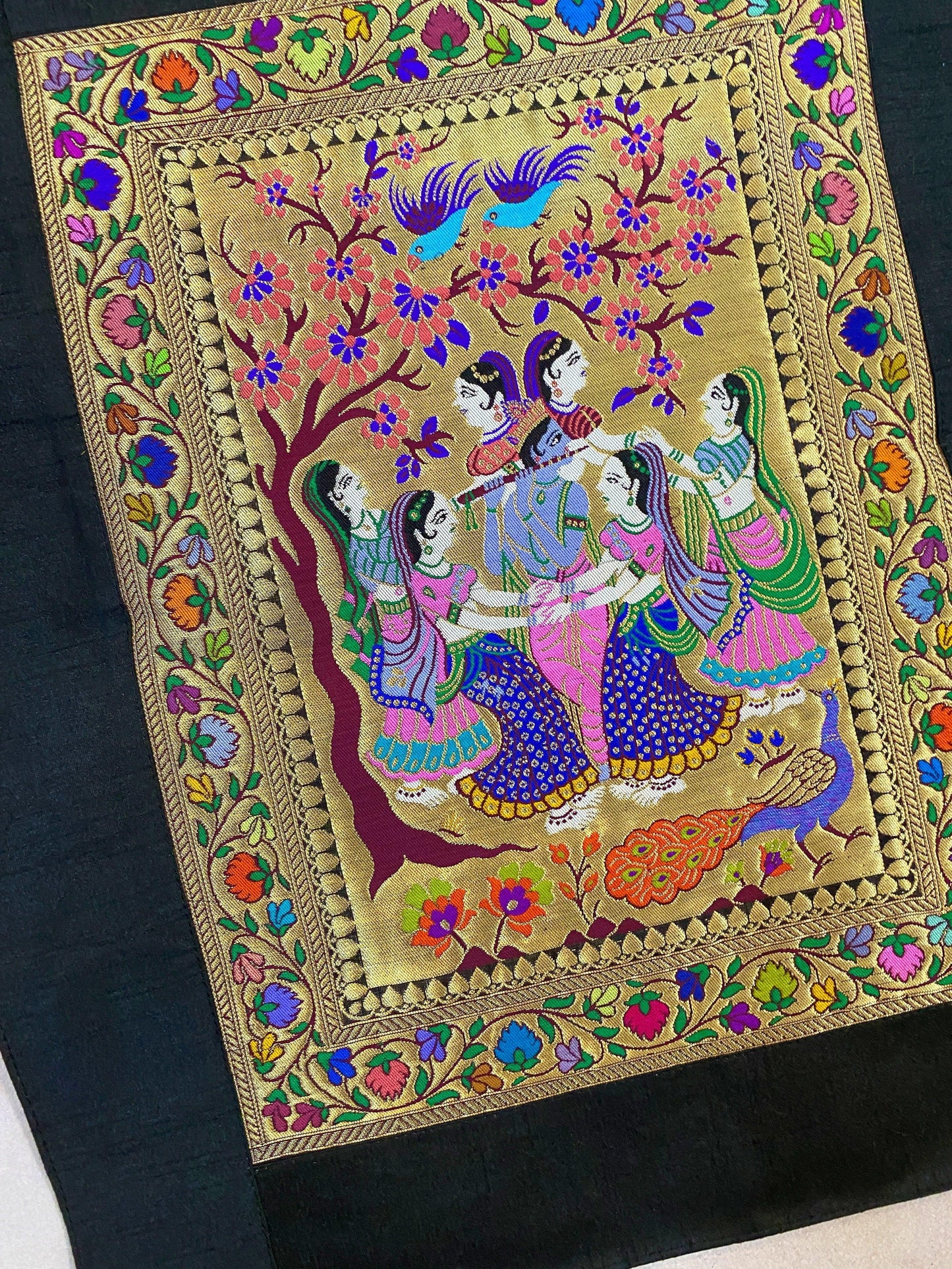 Pure Banarasi Silk Tapestry/Wallhanging-IPCX10 by Shades Of Benares - banarasi - banarasi saree shop - banarasi saree manufacturers - banarasi saree wholesale - banaraasi sarees