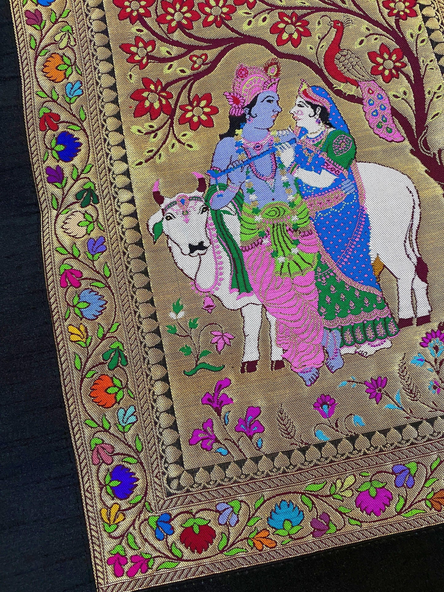 Pure Banarasi Silk Tapestry/Wallhanging-IPCX2 by Shades Of Benares - banarasi - banarasi saree shop - banarasi saree manufacturers - banarasi saree wholesale - banaraasi sarees