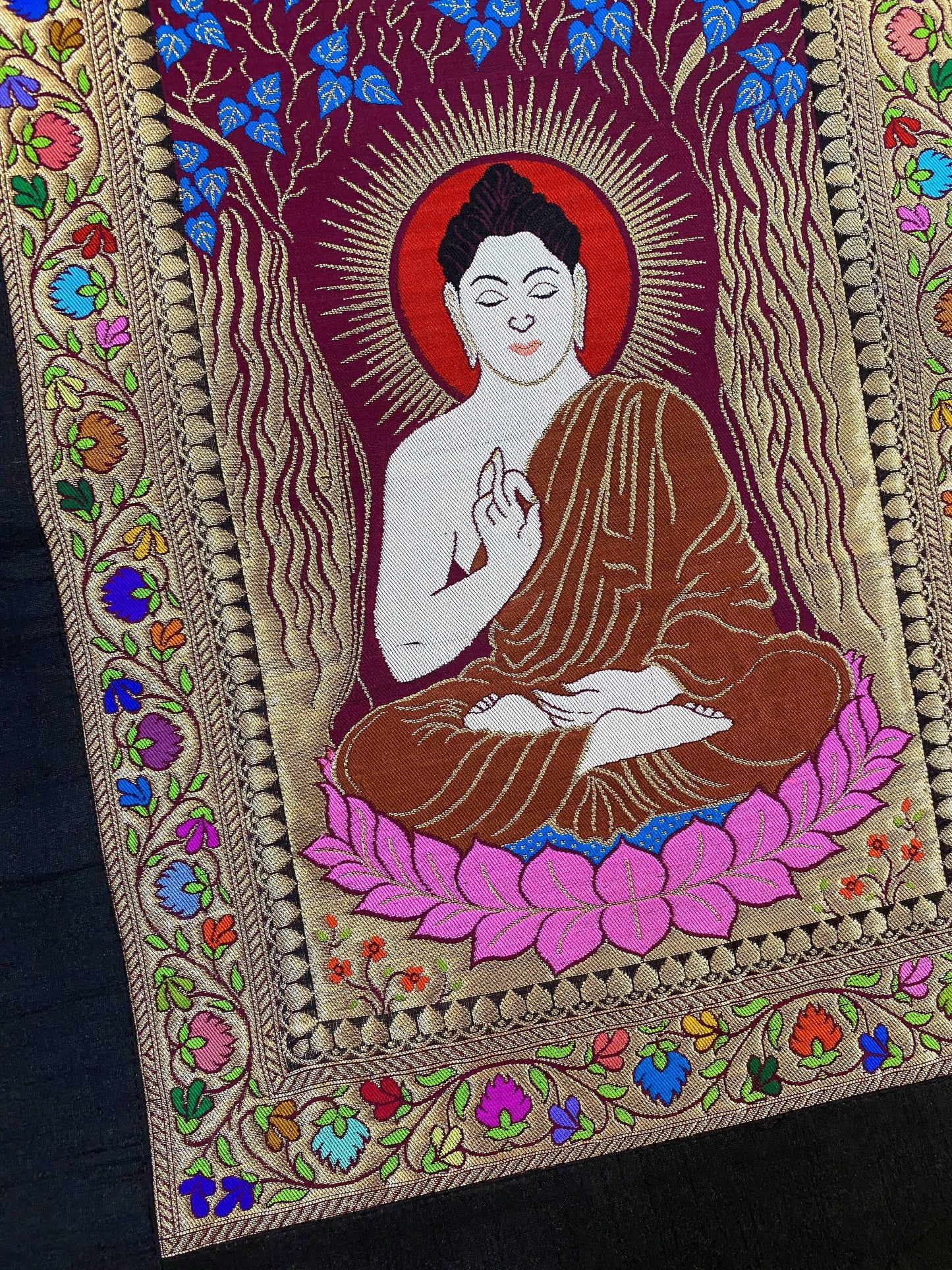 Pure Banarasi Silk Tapestry/Wallhanging-IPCX5 by Shades Of Benares - banarasi - banarasi saree shop - banarasi saree manufacturers - banarasi saree wholesale - banaraasi sarees