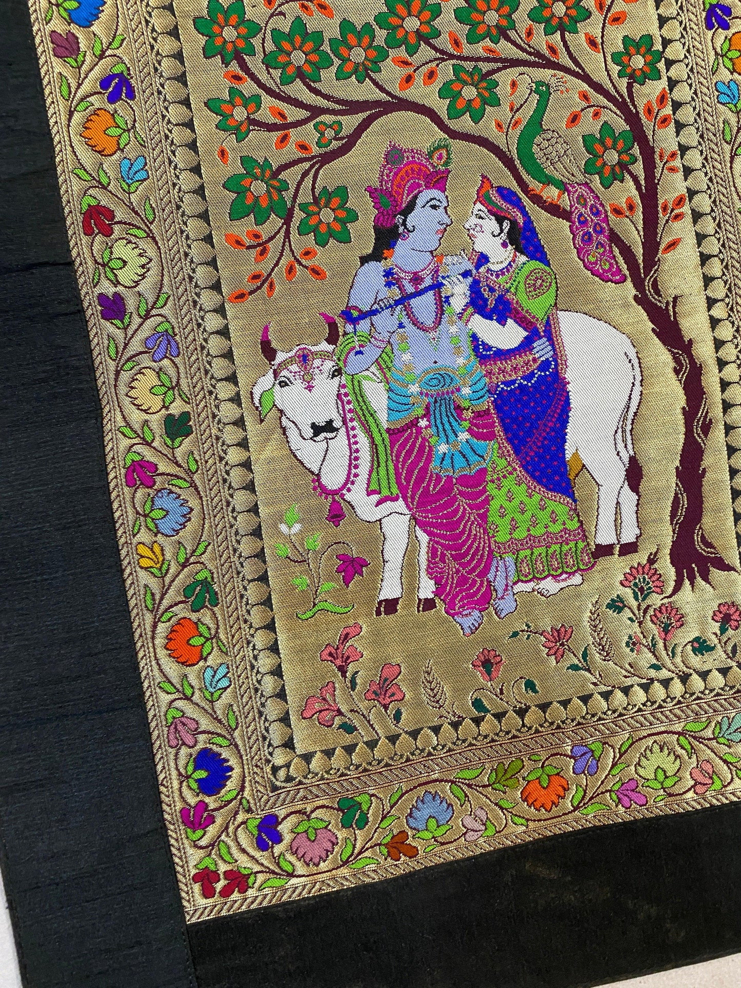 Pure Banarasi Silk Tapestry/Wallhanging-IPCX6 by Shades Of Benares - banarasi - banarasi saree shop - banarasi saree manufacturers - banarasi saree wholesale - banaraasi sarees