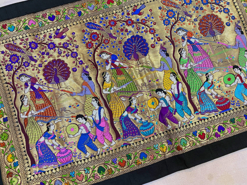 Pure Banarasi Silk Tapestry/Wallhanging-IPCY2 - Shades Of Benares