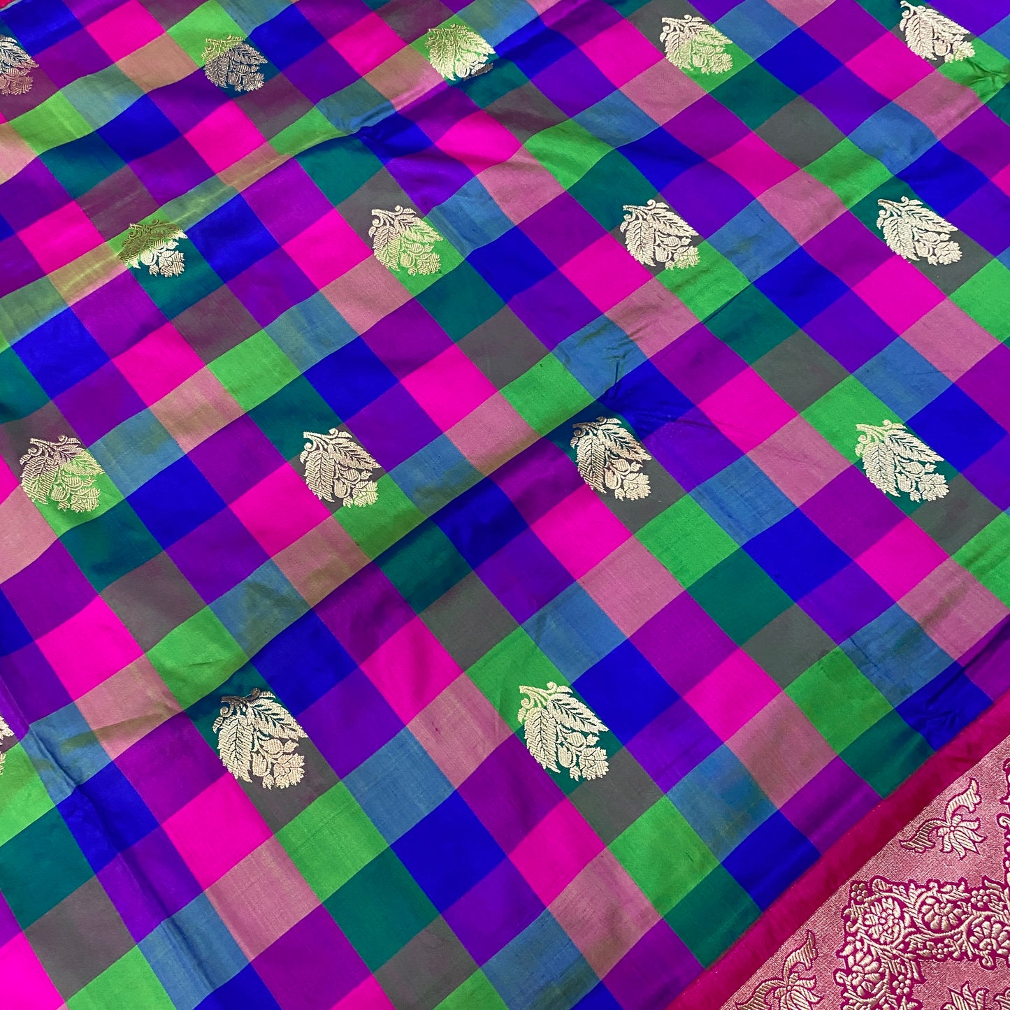 Rangkaat Royale — Pure Silk Banarasi Saree with Kadhua Motifs in Matt Gold Zari by Shades Of Banaras - banarasi - banarasi saree shop - banarasi saree manufacturers - banarasi saree wholesale - banaraasi sarees