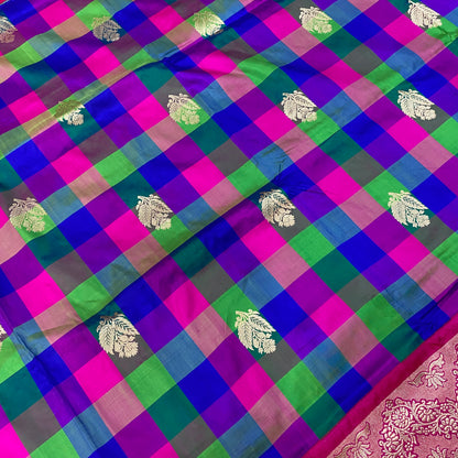 Rangkaat Royale — Pure Silk Banarasi Saree with Kadhua Motifs in Matt Gold Zari by Shades Of Banaras - banarasi - banarasi saree shop - banarasi saree manufacturers - banarasi saree wholesale - banaraasi sarees