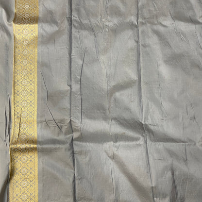 Captivating Drape: The Grey Pure Silk Banarasi Saree by Shades Of Banaras - banarasi - banarasi saree shop - banarasi saree manufacturers - banarasi saree wholesale - banaraasi sarees