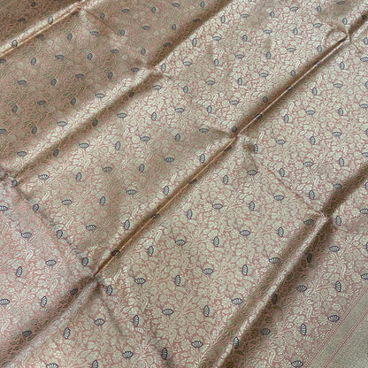 Blush Patola Charm — Peachish Pink Pure Silk Banarasi Saree with All Over Patola Weave by Shades Of Banaras - banarasi - banarasi saree shop - banarasi saree manufacturers - banarasi saree wholesale - banaraasi sarees