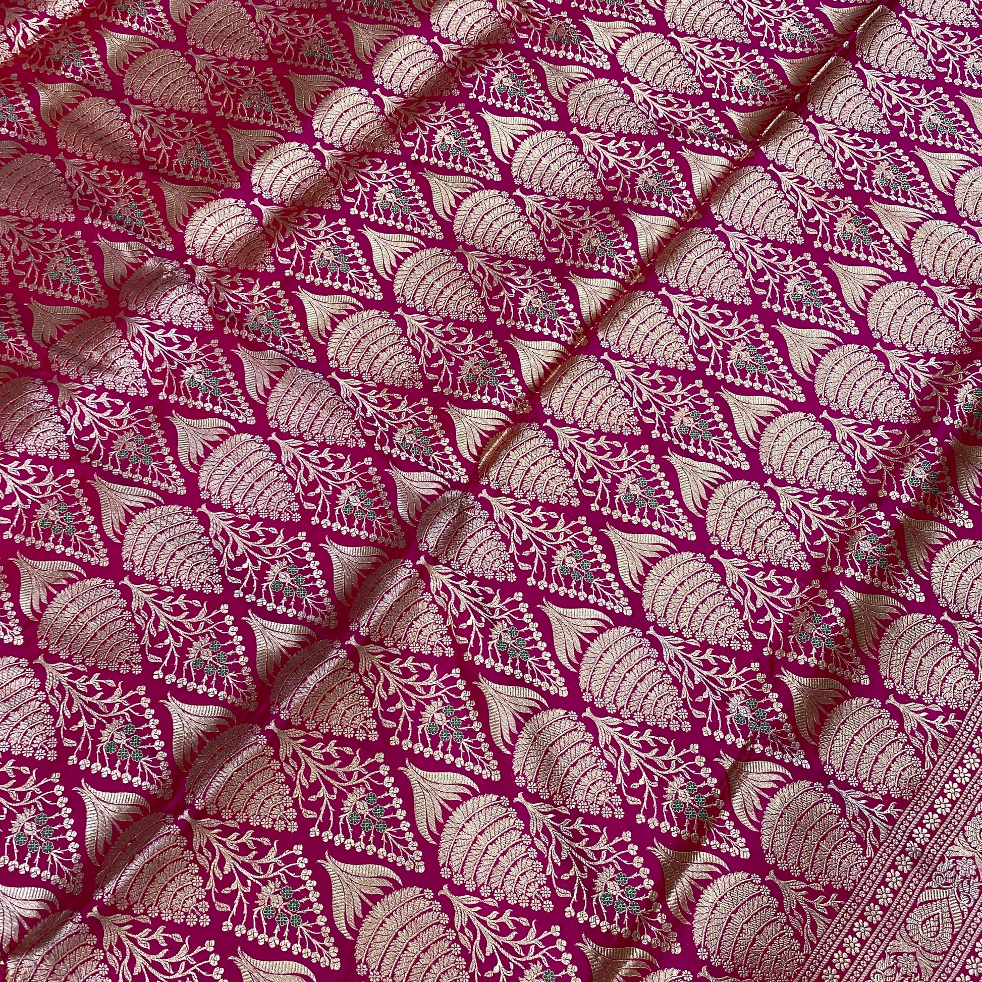 Gulabi Royale — Pink Pure Silk Banarasi Saree with All Over Patola Weave by Shades Of Banaras - banarasi - banarasi saree shop - banarasi saree manufacturers - banarasi saree wholesale - banaraasi sarees