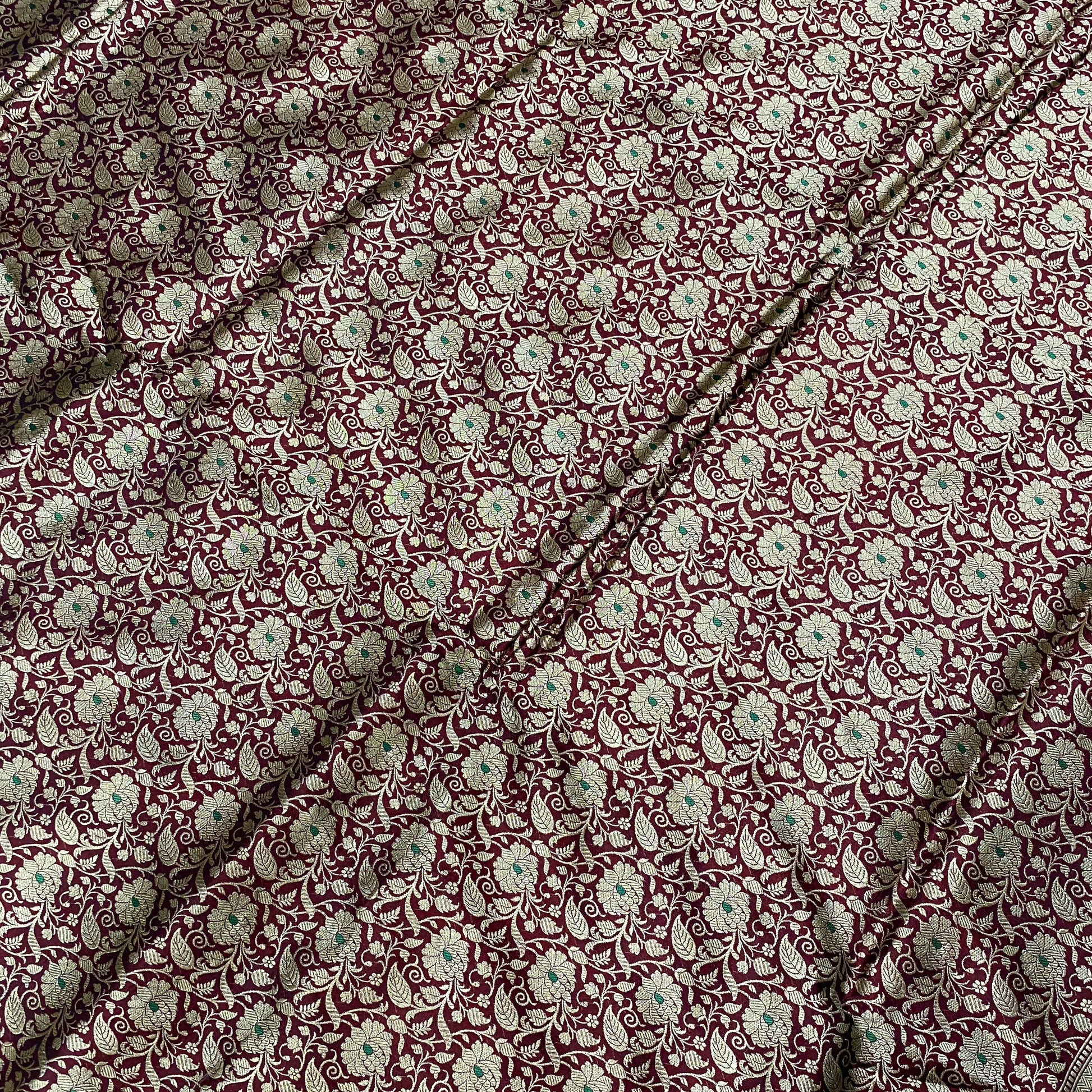 Royal Heritage — Maroon Pure Silk Banarasi Saree with All Over Patola Weave by Shades Of Banaras - banarasi - banarasi saree shop - banarasi saree manufacturers - banarasi saree wholesale - banaraasi sarees