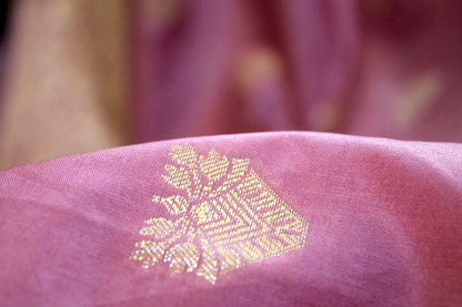 Pink Perfection: Buti Katan Soft Butter Silk Handloom Banarasi Saree by Shades Of Benares - banarasi - banarasi saree shop