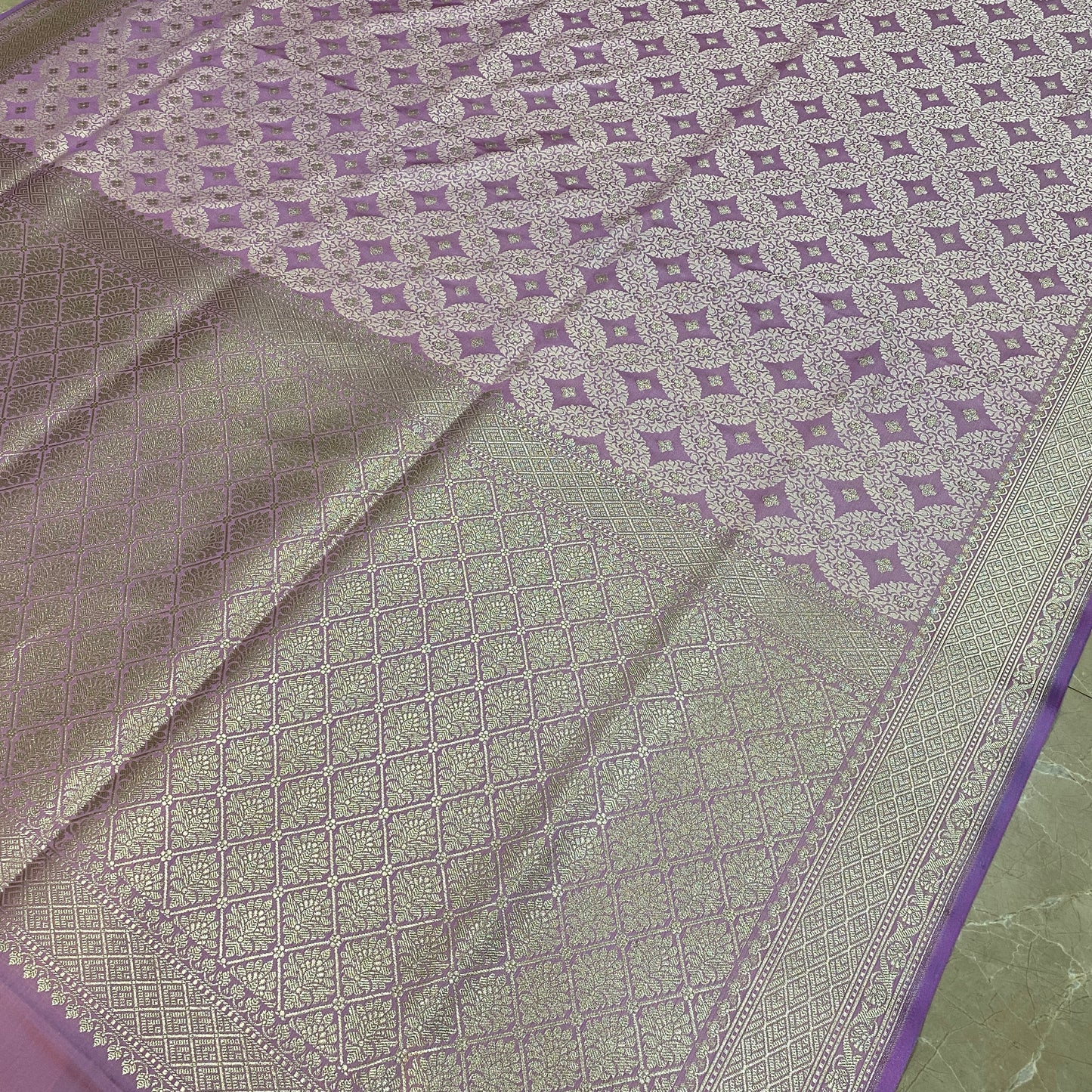 Amethyst Veil Couture — Luxe Silk Banarasi Saree by Shades Of Banaras - banarasi - banarasi saree shop - banarasi saree manufacturers - banarasi saree wholesale - banaraasi sarees