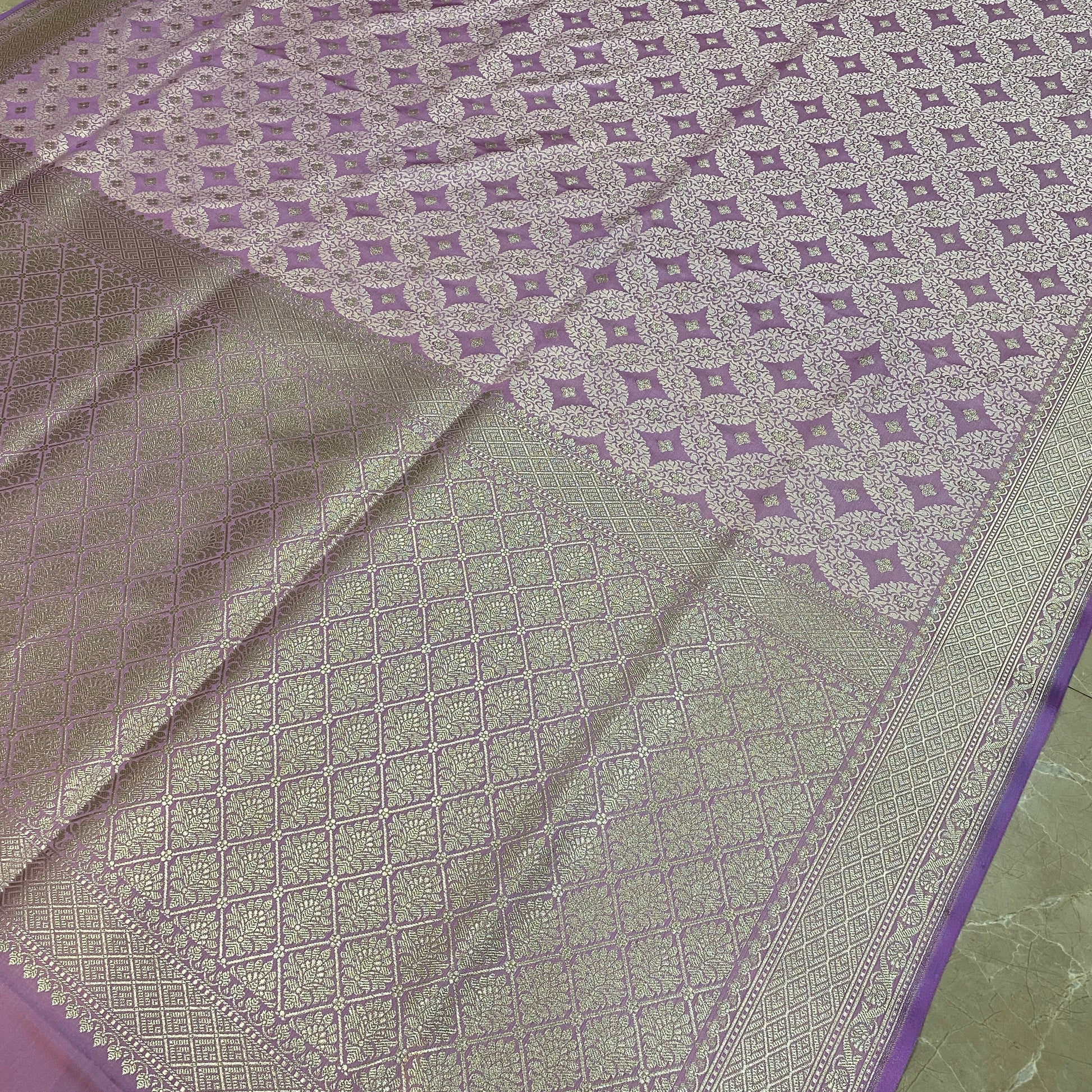 Amethyst Veil Couture — Luxe Silk Banarasi Saree by Shades Of Banaras - banarasi - banarasi saree shop - banarasi saree manufacturers - banarasi saree wholesale - banaraasi sarees