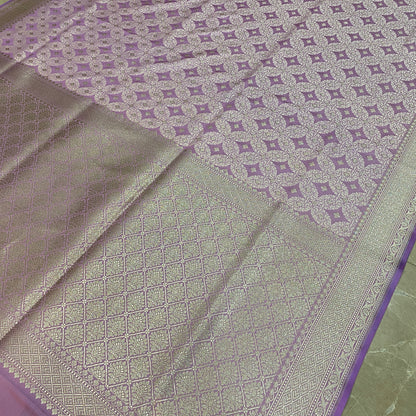 Amethyst Veil Couture — Luxe Silk Banarasi Saree by Shades Of Banaras - banarasi - banarasi saree shop - banarasi saree manufacturers - banarasi saree wholesale - banaraasi sarees
