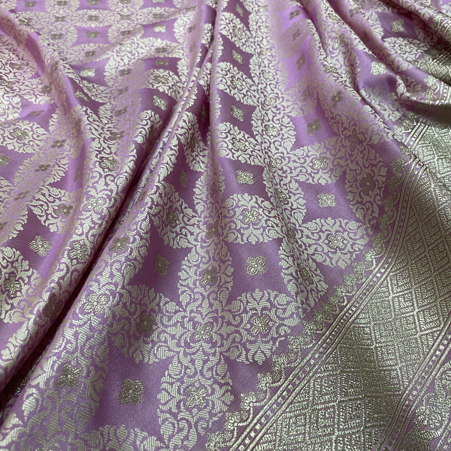 Amethyst Veil Couture — Luxe Silk Banarasi Saree by Shades Of Banaras - banarasi - banarasi saree shop - banarasi saree manufacturers - banarasi saree wholesale - banaraasi sarees