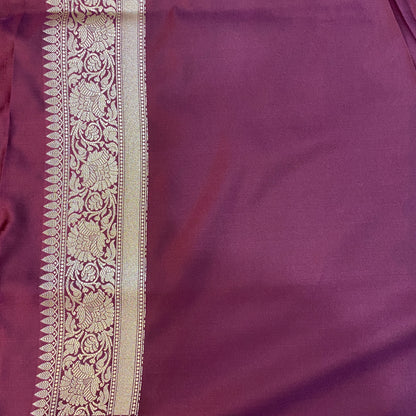 Velvet Merlot Couture — Luxe Silk Banarasi Saree by Shades Of Banaras - banarasi - banarasi saree shop - banarasi saree manufacturers - banarasi saree wholesale - banaraasi sarees