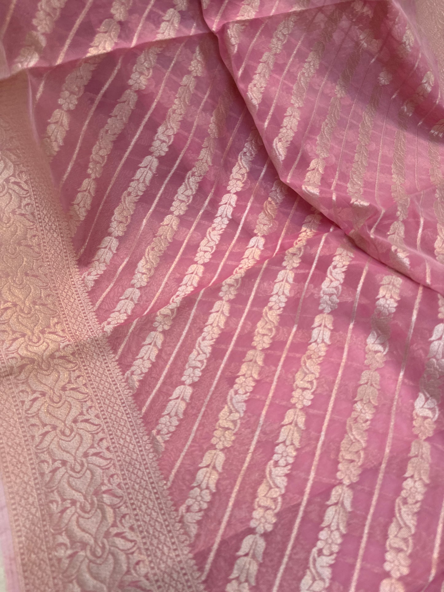 Pink Pure Cotton Banarasi Saree by Shades Of Benares - banarasi - banarasi saree shop