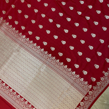Crimson Royale Luxe Couture Pure Silk Banarasi Saree