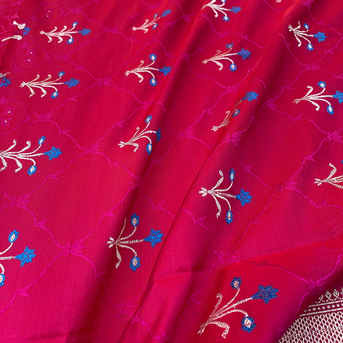 Rani Pink Luxe Satin Silk Kadhua Tanchui Banarasi Saree by Shades Of Banaras - banarasi - banarasi saree shop - banarasi saree manufacturers - banarasi saree wholesale - banaraasi sarees - banarasi sari - banarasi saris