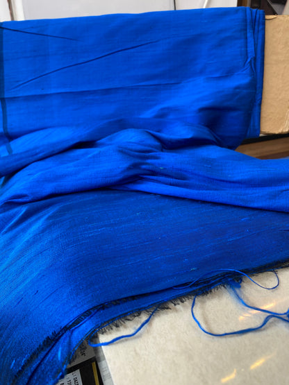 Royal Cerulean Blue Pure Raw Silk – A Canvas of Heritage (By Meter) by Shades Of Banaras - banarasi - banarasi saree shop - banarasi saree manufacturers - banarasi saree wholesale - banaraasi sarees - banarasi sari - banarasi saris - silk saree - silk sari - wedding saree - wedding sari - designer sari - wedding collection - gifting