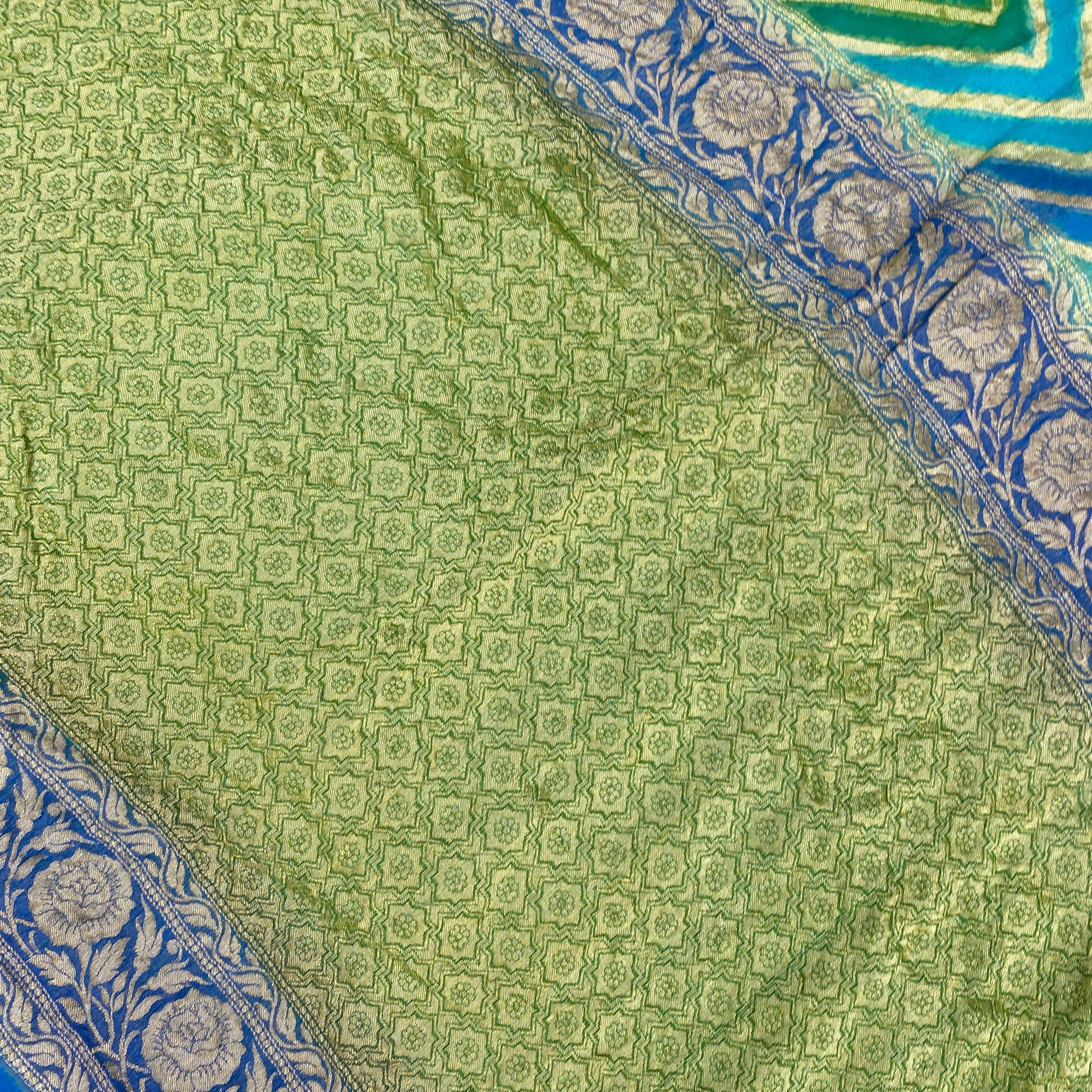 Royal Azure Rangkaat Luxe — Pure Khaddi Georgette Banarasi Saree by Shades Of Banaras - banarasi - banarasi saree shop - banarasi saree manufacturers - banarasi saree wholesale - banaraasi sarees - banarasi sari - banarasi saris