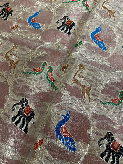 The Sovereign Shikaargaah: A Rare Hand-Woven Tissue Luxe Heirloom Wallhanging by Shades Of Banaras - banarasi - banarasi saree shop - banarasi saree manufacturers - banarasi saree wholesale - banaraasi sarees - banarasi sari - banarasi saris - silk saree - silk sari - wedding saree - wedding sari - designer sari - wedding collection - gifting