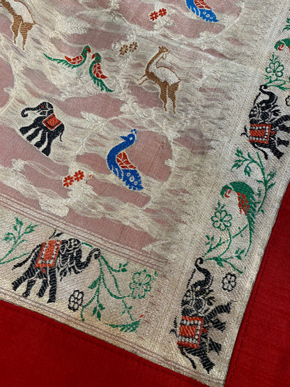 The Sovereign Shikaargaah: A Rare Hand-Woven Tissue Luxe Heirloom Wallhanging by Shades Of Banaras - banarasi - banarasi saree shop - banarasi saree manufacturers - banarasi saree wholesale - banaraasi sarees - banarasi sari - banarasi saris - silk saree - silk sari - wedding saree - wedding sari - designer sari - wedding collection - gifting