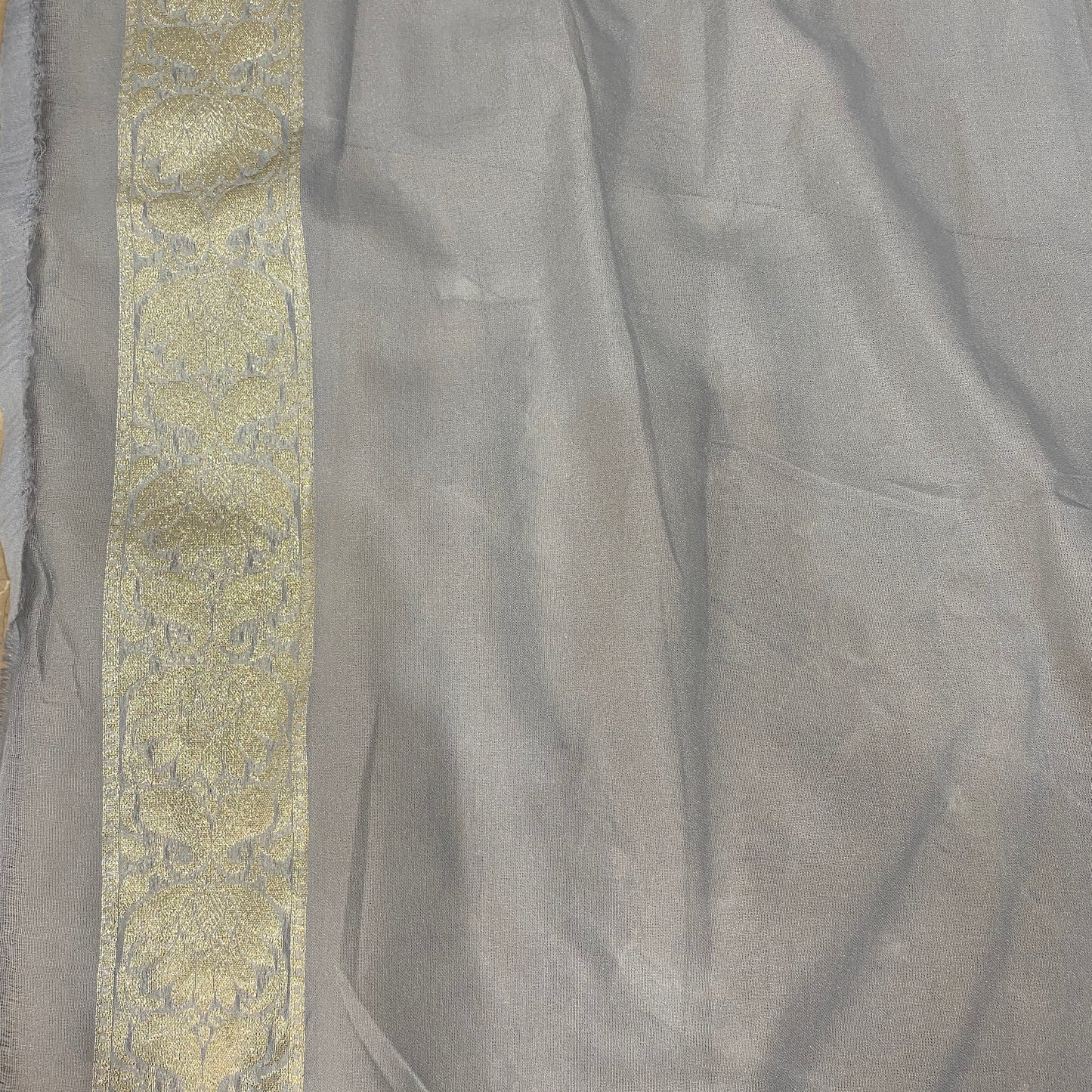 Celestial Silver: The Luxe Grey Summer Silk Couture Sari by Shades Of Banaras - banarasi - banarasi saree shop - banarasi saree manufacturers - banarasi saree wholesale - banaraasi sarees - banarasi sari - banarasi saris - silk saree - silk sari - wedding saree - wedding sari - designer sari - wedding collection - gifting